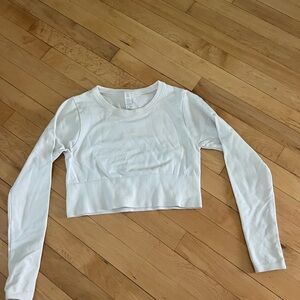Women’s Arie White Long Sleeve Crop Top
